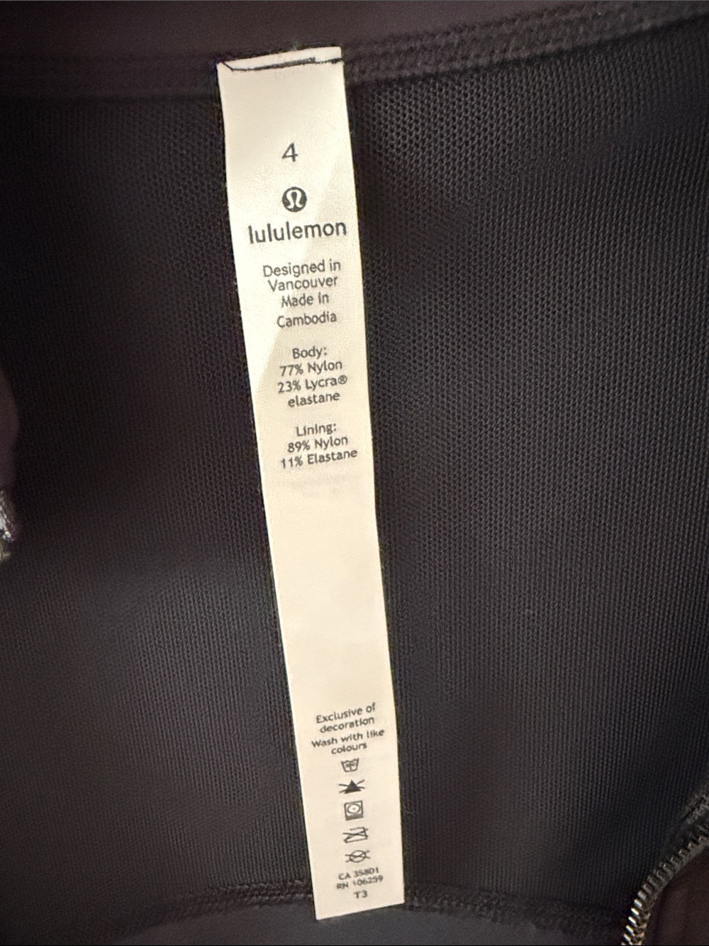 lululemon athletica cropped define jacket black with gold new without tags rare - Picture 2 of 3